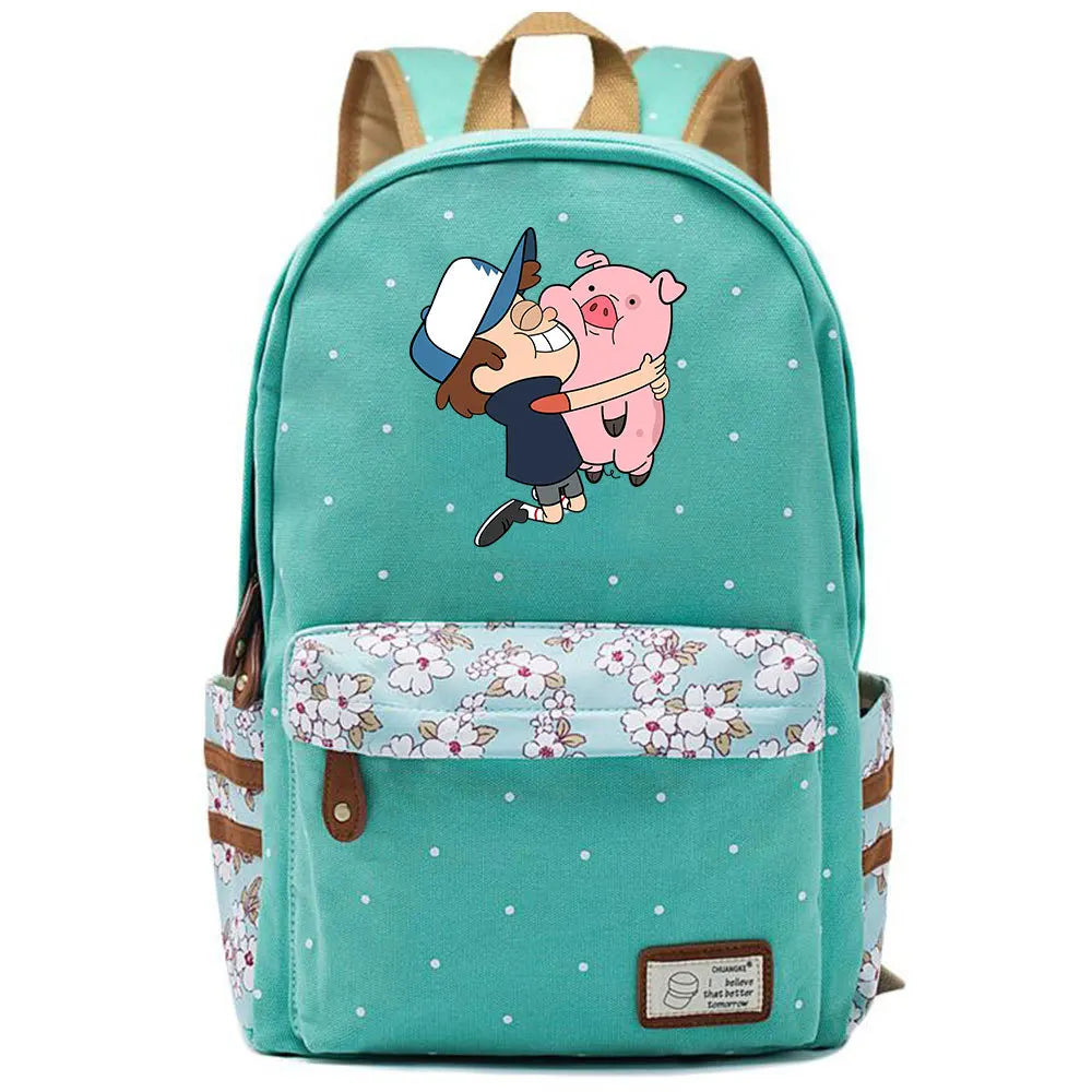 Gravity Falls Backpack School Bag for Teenage Girls