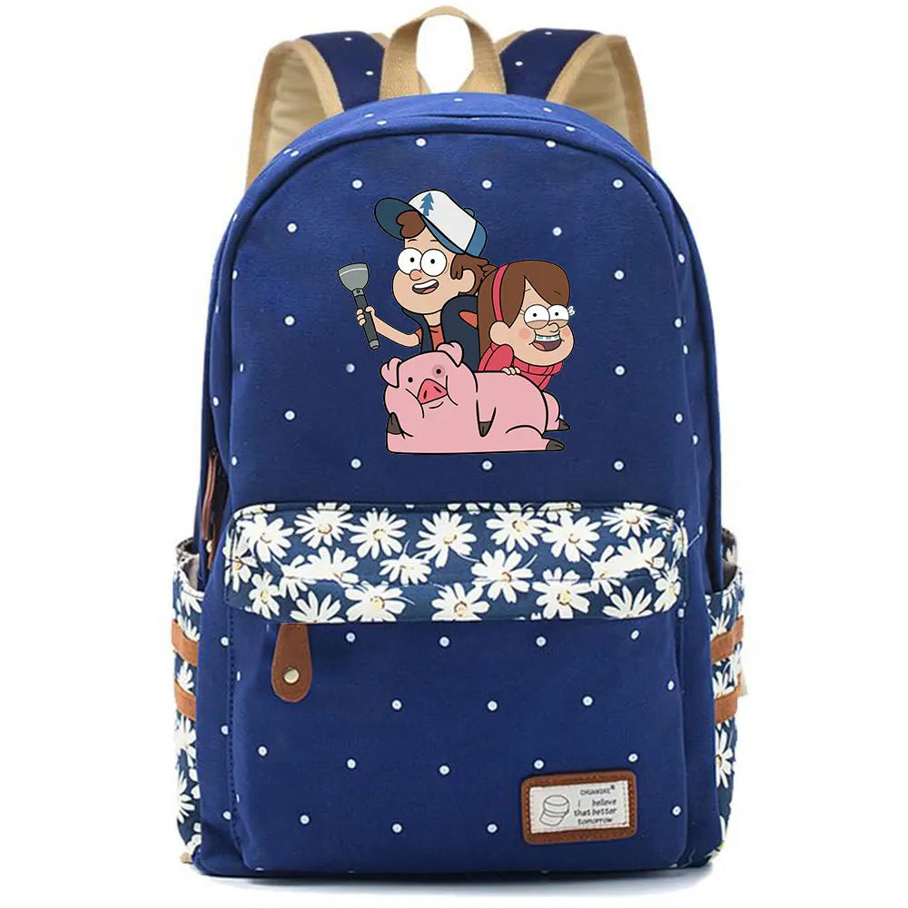 Gravity Falls Backpack School Bag for Teen Girls
