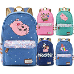 Gravity Falls Backpack School Bag for Teen Girls