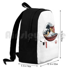 Ramen Wave Hiking Backpack Waterproof Camping Travel