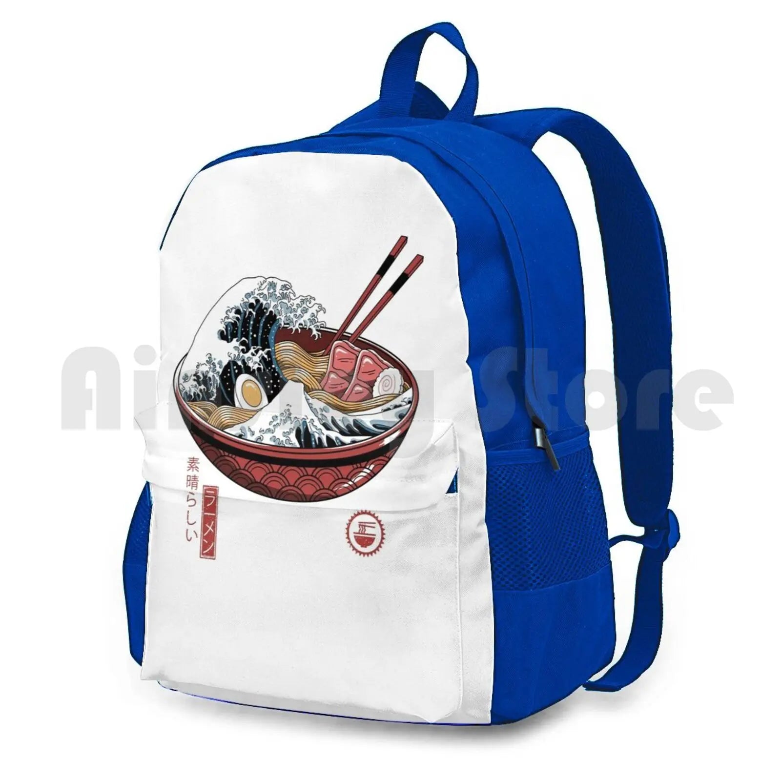 Ramen Wave Hiking Backpack Waterproof Camping Travel