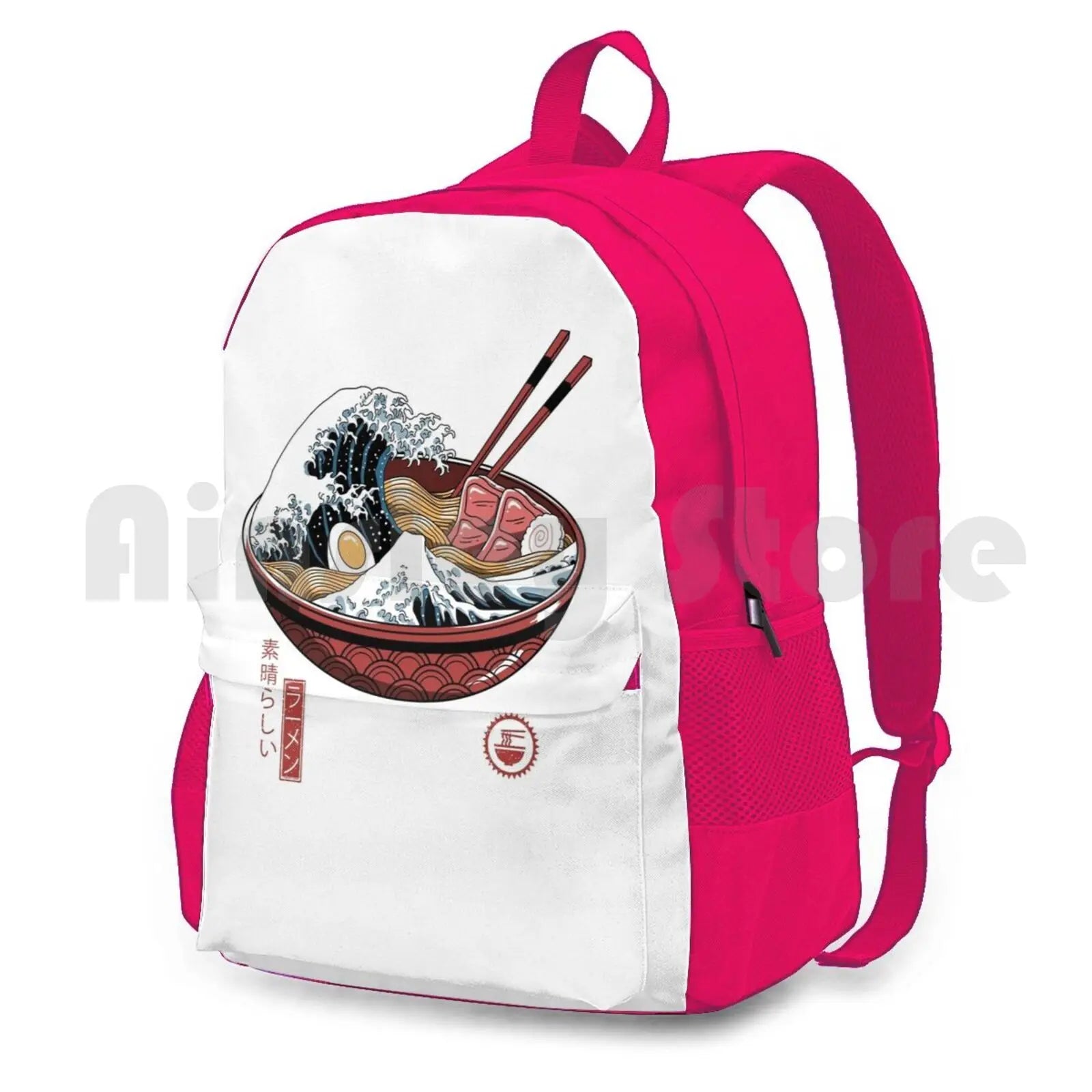 Ramen Wave Hiking Backpack Waterproof Camping Travel