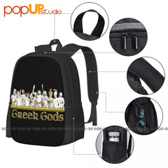 Greek Gods Graphic Backpack Large Capacity Print Beach Bag
