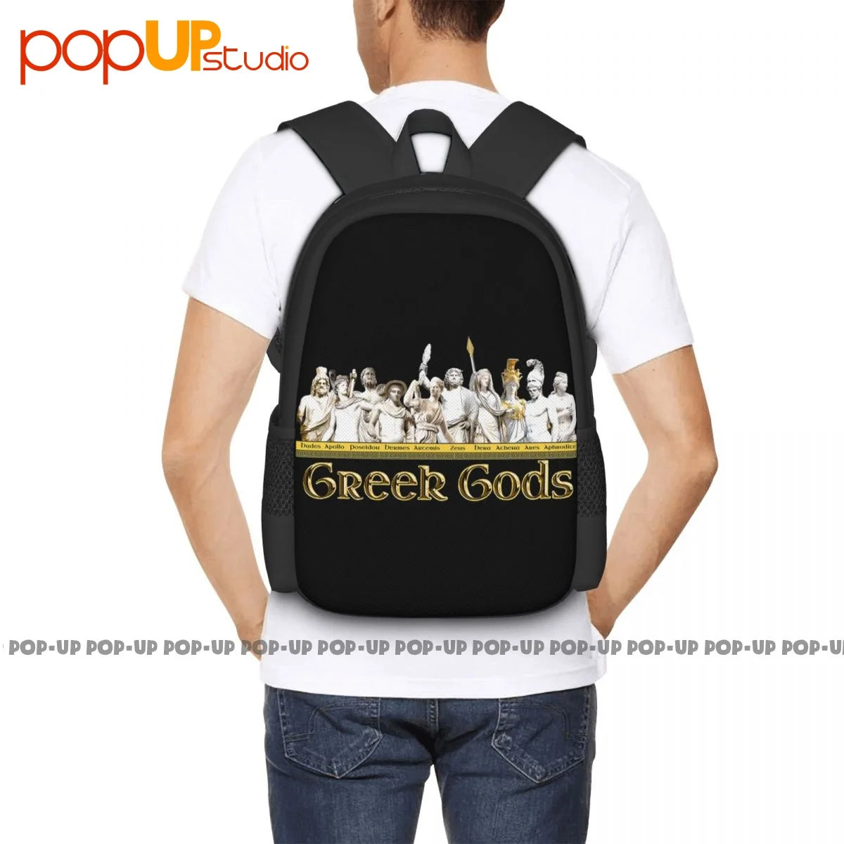 Greek Gods Graphic Backpack Large Capacity Print Beach Bag