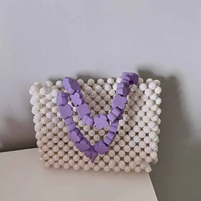 Hand-woven Women's Handbag Summer Small Square Tote