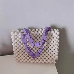 Hand-woven Women's Handbag Summer Small Square Tote