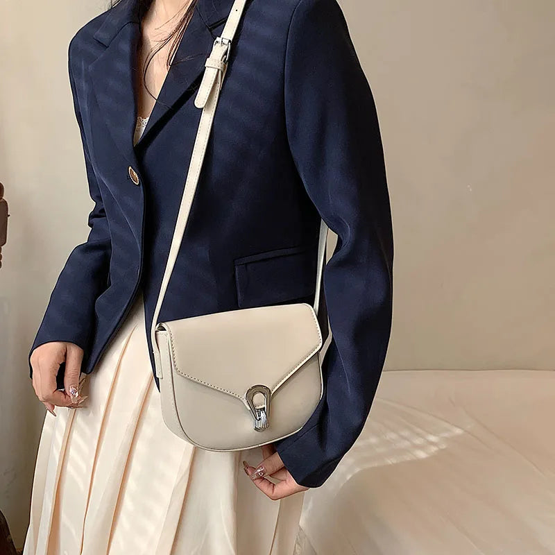 Green Messenger Bags for Woman Small Vintage Saddle Shoulder Purses