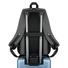 Men's Grey Laptop Backpack 15.6 inch Business Travel Bag