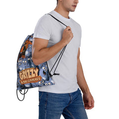 Grizzy And The Lemmings 1 Backpacks Cord Bag Women'S Bags Bag Bags Women Pouch D