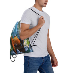 Grizzy And The Lemmings 2 Backpacks Cord Bag Women'S Bags Bag Bags Women Pouch D