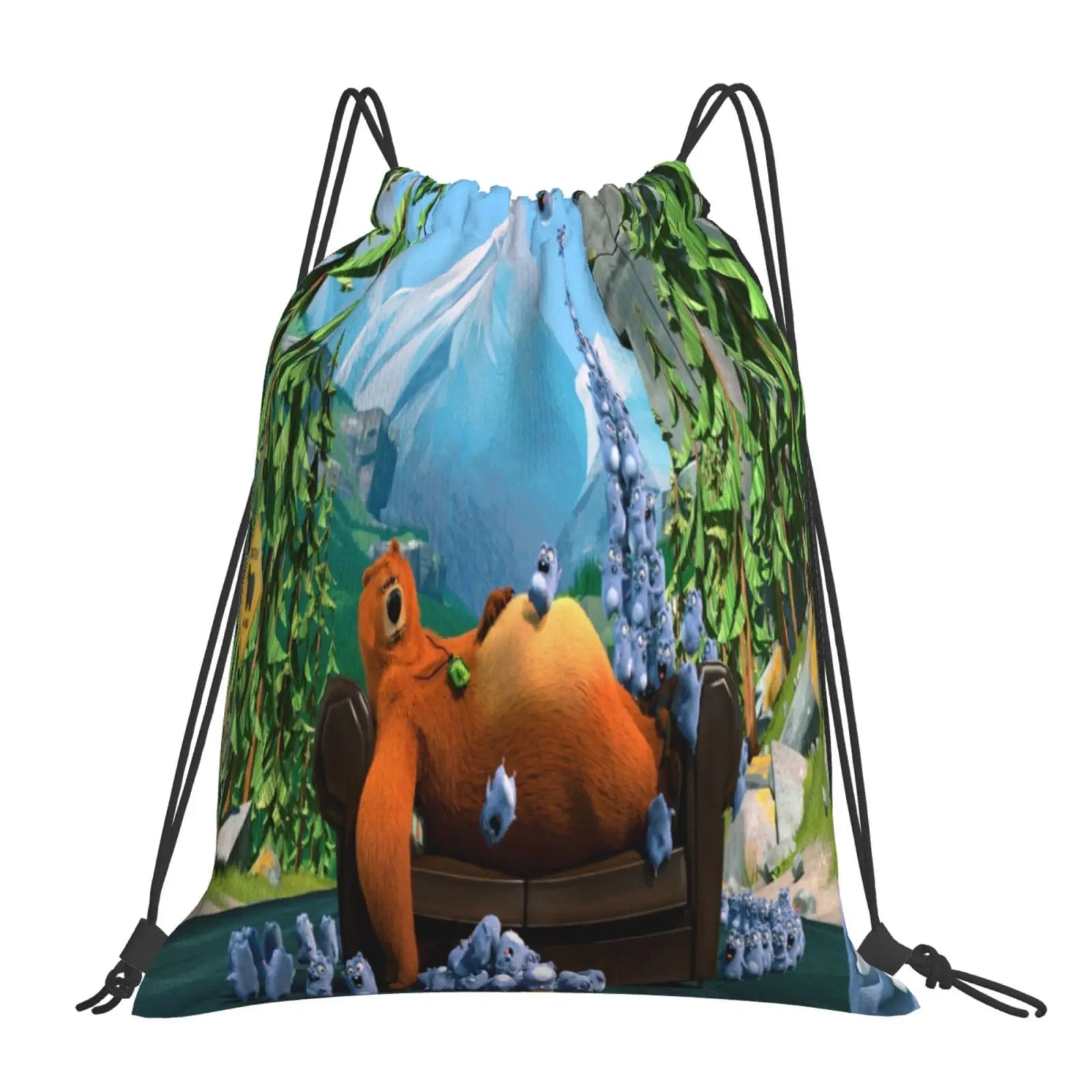 Grizzy And The Lemmings 2 Backpacks Cord Bag Women'S Bags Bag Bags Women Pouch D