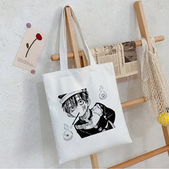 Hanako-kun Anime Canvas Shopper Bag Harajuku Gothic Style Vintage Handbag