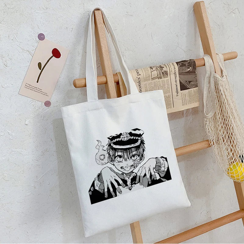 Hanako-kun Anime Canvas Shopper Bag Harajuku Gothic Style Vintage Handbag