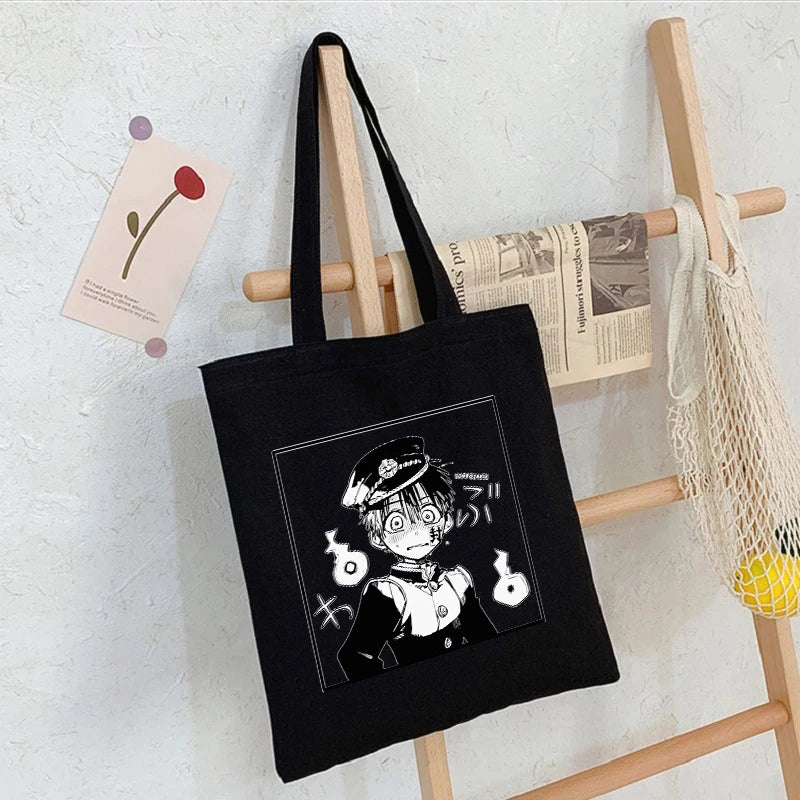 Hanako-kun Anime Canvas Shopper Bag Harajuku Gothic Style Vintage Handbag
