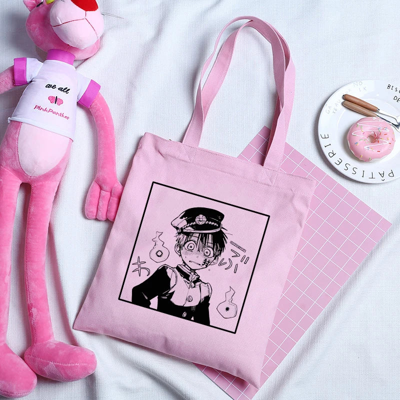 Hanako-kun Anime Canvas Shopper Bag Harajuku Gothic Style Vintage Handbag