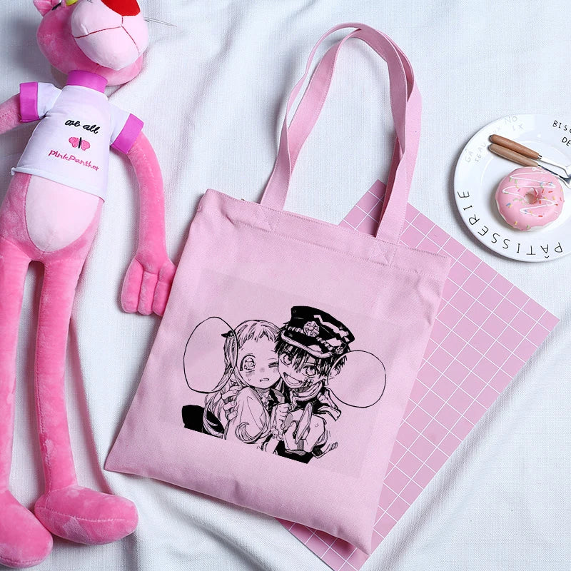Hanako-kun Anime Canvas Shopper Bag Harajuku Gothic Style Vintage Handbag