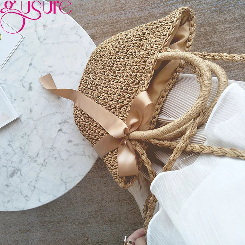 Bohemian Straw Beach Handbag Summer Shoulder Bag