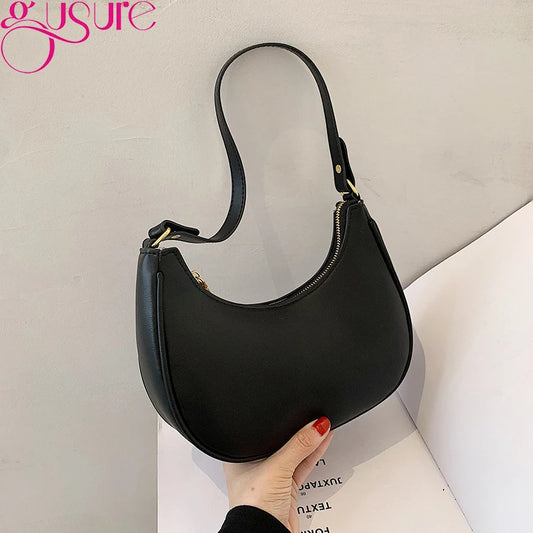 Large Capacity Crossbody Bag PU Leather Shoulder Hobo Bag
