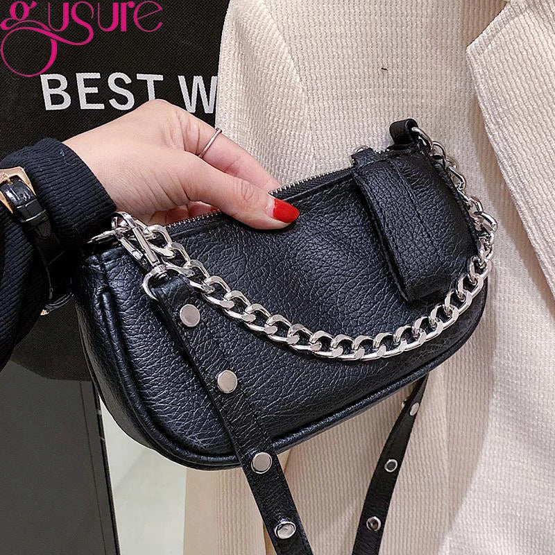 Underarm Shoulder Bag PU Leather Hobo Bag Lady Small Clutch Handbags