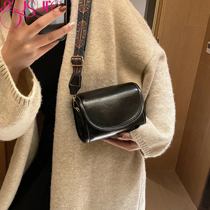 Retro PU Leather Crossbody Shoulder Bag Small Messenger Lady Travel Handba
