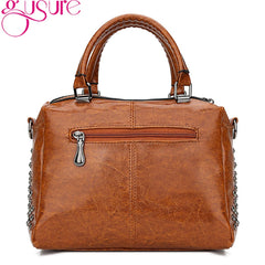 Rivet Women Handbags High PU Leather Totes Office Lady Shoulder Bags