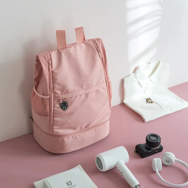 Gym Backpack Dry Wet Bag for Swimming Fitness Shoes Sport Men Women