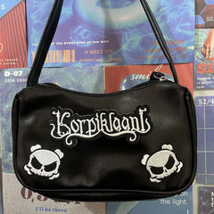 Skull Patchwork Women's Bag Gothic Punk Street Underarm Shoulder Bag