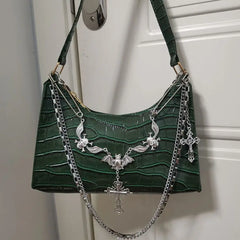 Y2K Harajuku Women's Bag Gothic Skull Chains Handbag