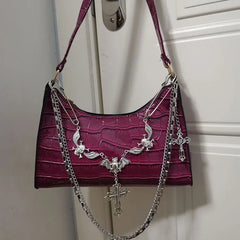 Y2K Harajuku Women's Bag Gothic Skull Chains Handbag