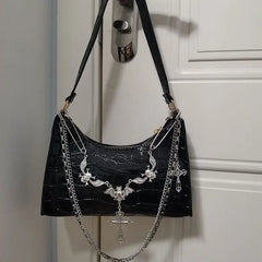 Y2K Harajuku Women's Bag Gothic Skull Chains Handbag