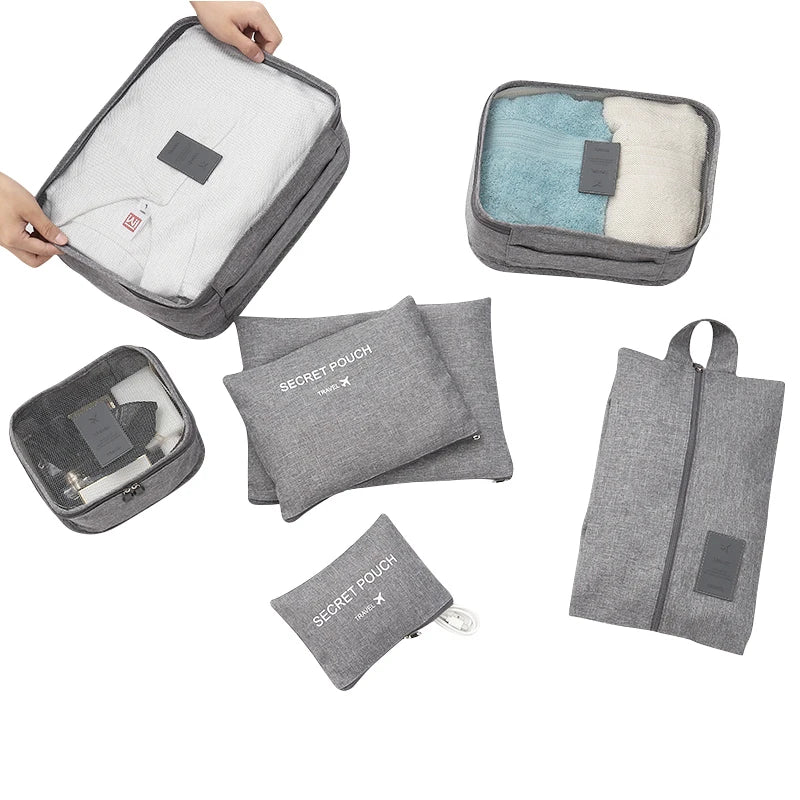 Travel Bag 7-piece Set Underwear Storage Luggage Organizer