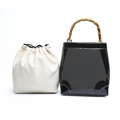 Transparent Bag With Bamboo Handle Summer Crossbody Bags