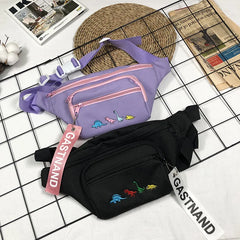 Harajuku Ladies Chest Bag Casual Embroidery Crossbody Pouch