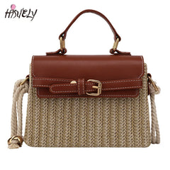 Bohemian Straw Bags Beach Handbags Summer Rattan Crossbody Bag Purse