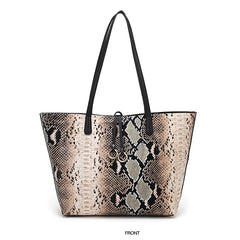 Serpentine Patchwork Composite Bag Women PU Shoulder Messenger Bag