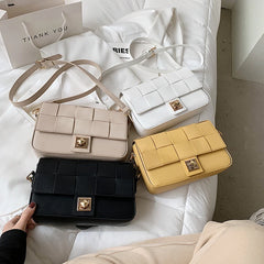 Vintage Square Armpit Bag PU Leather Women's Handbag