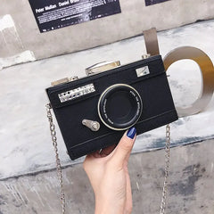 Camera Shape Clutch Nubuck Shoulder Bag Mini Messenger Purse