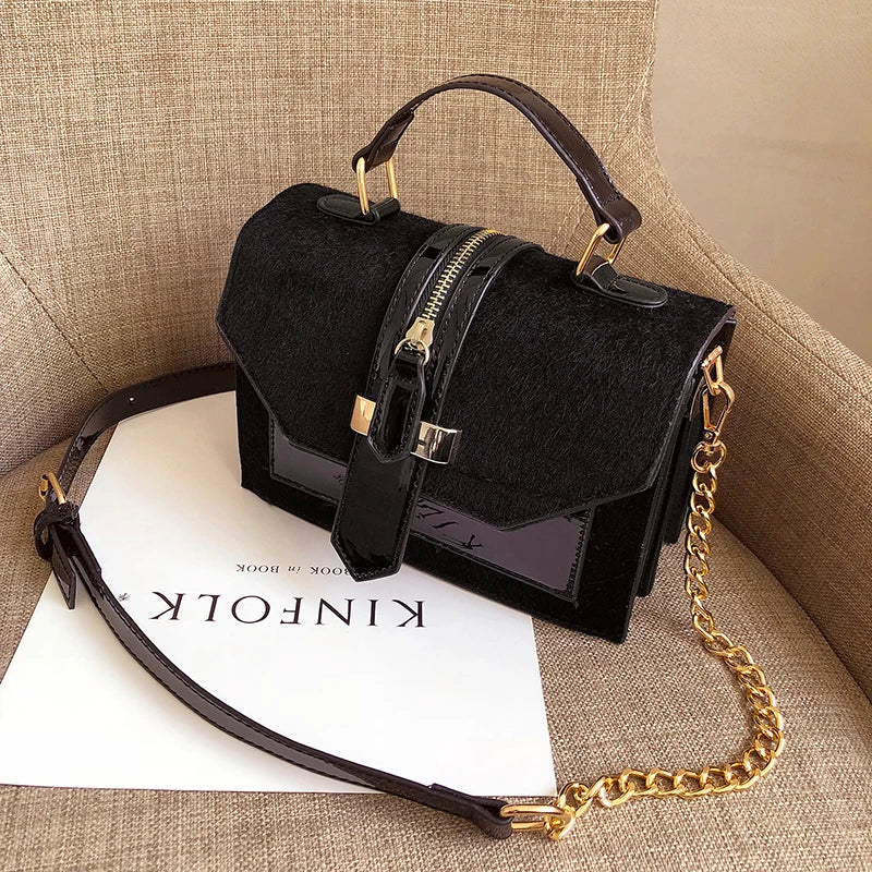 Leopard Print Shoulder Bag Chains Handbag Crossbody Bags for Women