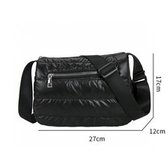 Winter Nylon Cotton Crossbody Shoulder Bag for Women