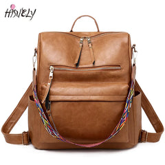 Bohemia Women Shoulder Bag Leather Backpack