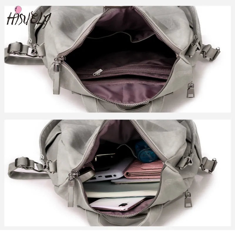 Bohemia Women Shoulder Bag PU Leather Travel Backpack High School Bag
