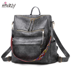 Bohemia Women Shoulder Bag Leather Backpack