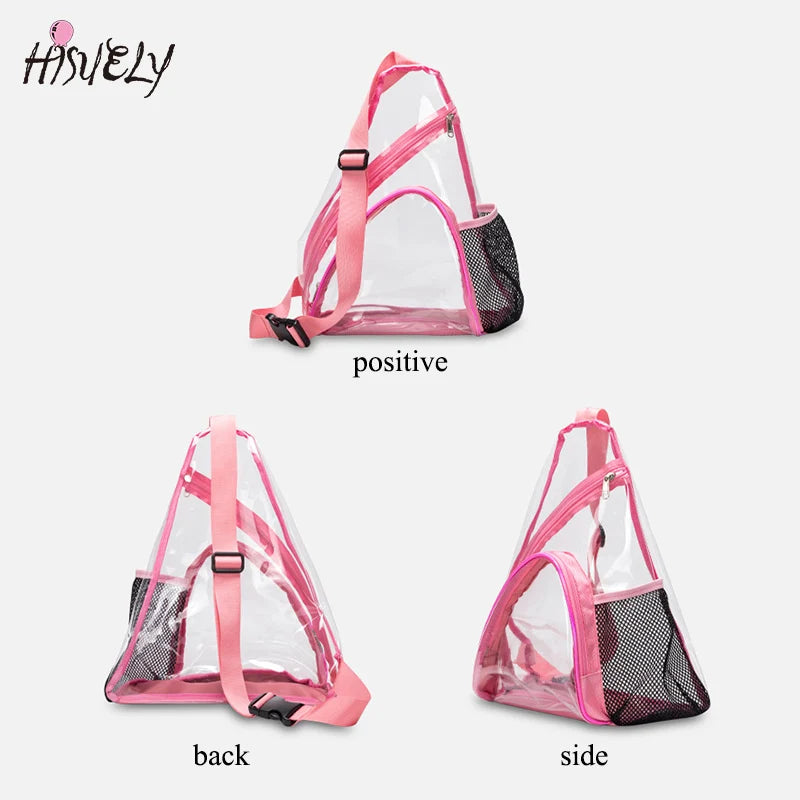 Clear PVC Women Backpack Transparent Solid Look