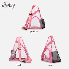 Clear PVC Women Backpack Transparent Solid Look