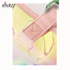 Women's TPU Laser Magic Bag, Transparent Shoulder Bag