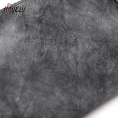Leather Envelope Clutch Bag Zipper Evening Bag Women's Handbag