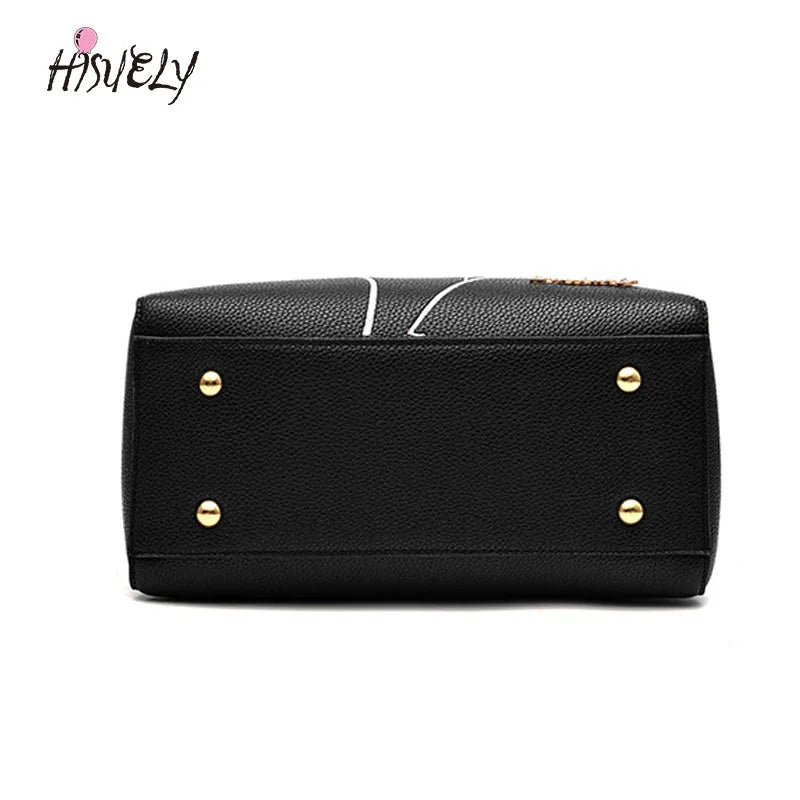 Embroidered Flower PU Leather Handbag Crossbody Bag