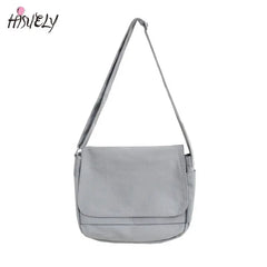 Japanese Canvas Shoulder Crossbody Bag Cotton Cloth Satchel