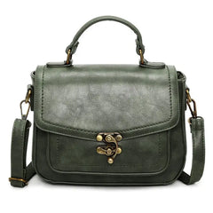 Retro Women Shoulder Bag PU Leather Small Handbags Lock Ladies Crossbody
