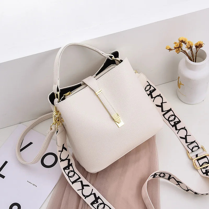 Stone Pattern Bucket Bag Underarm Bag